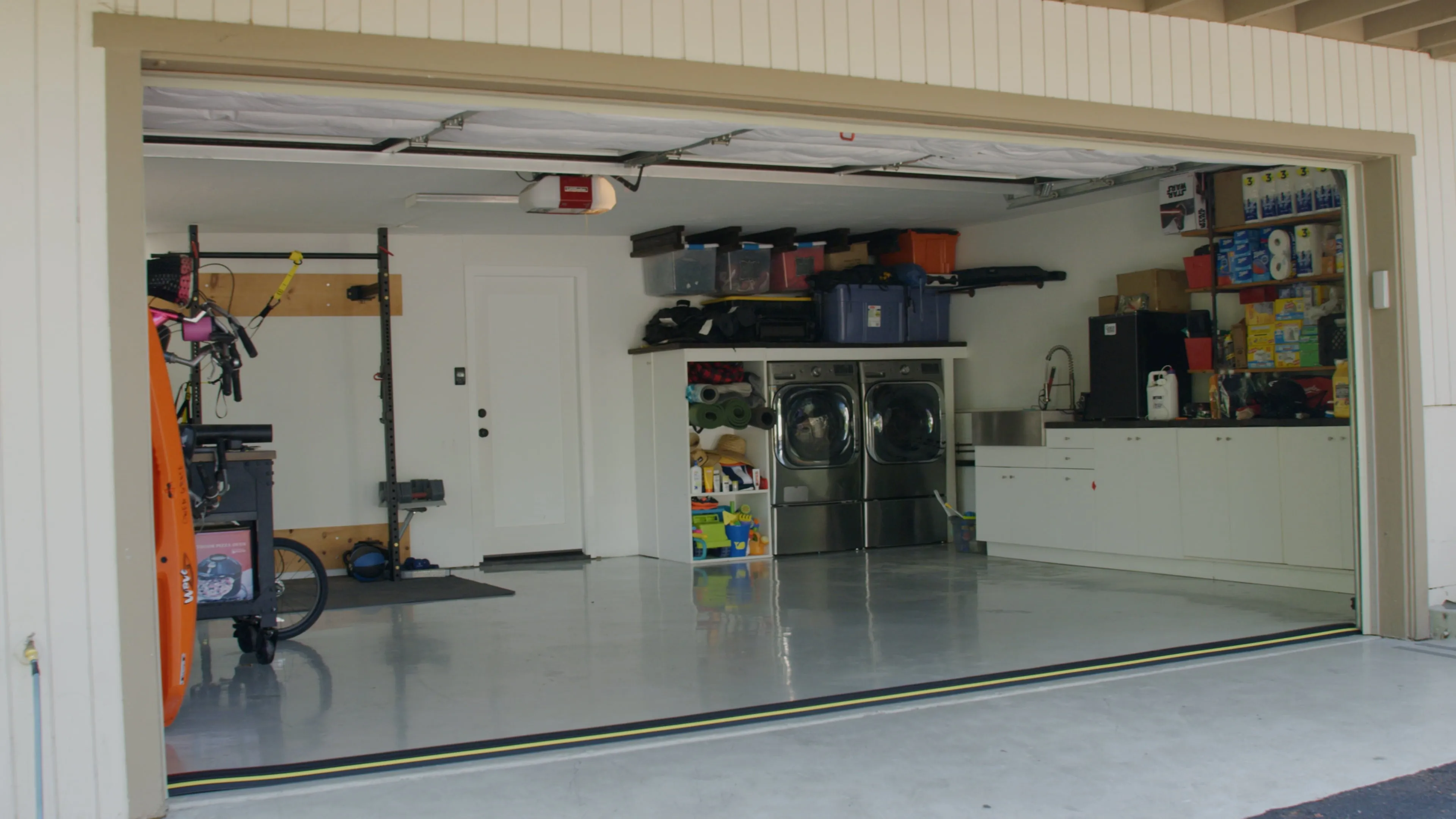 1 ?' High Garage Door Flood Barrier Threshold Kit (18'3') | Flexible PVC | Complete Kit Includes 3 Adhesives| GaraDry