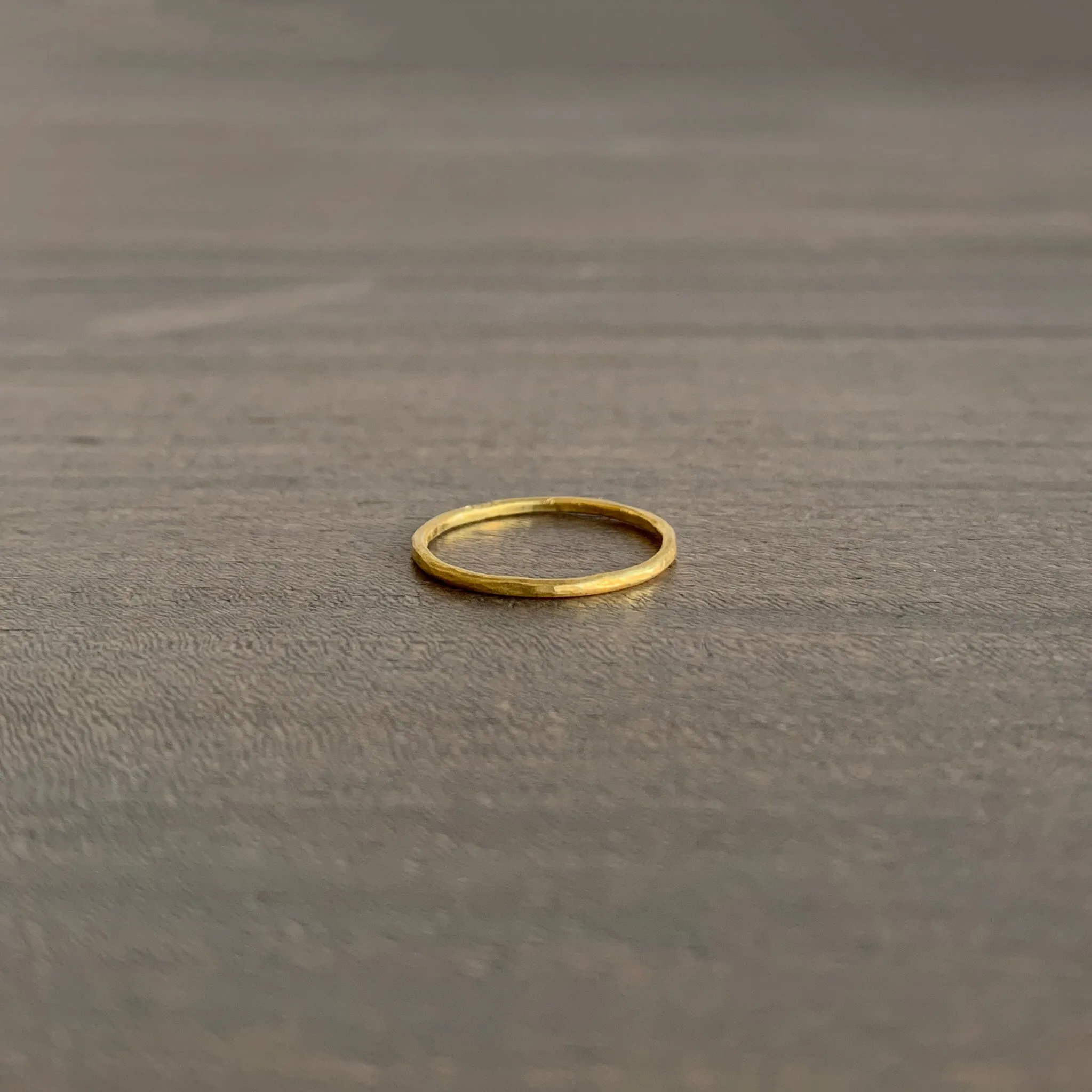 22k Gold Hammered Band