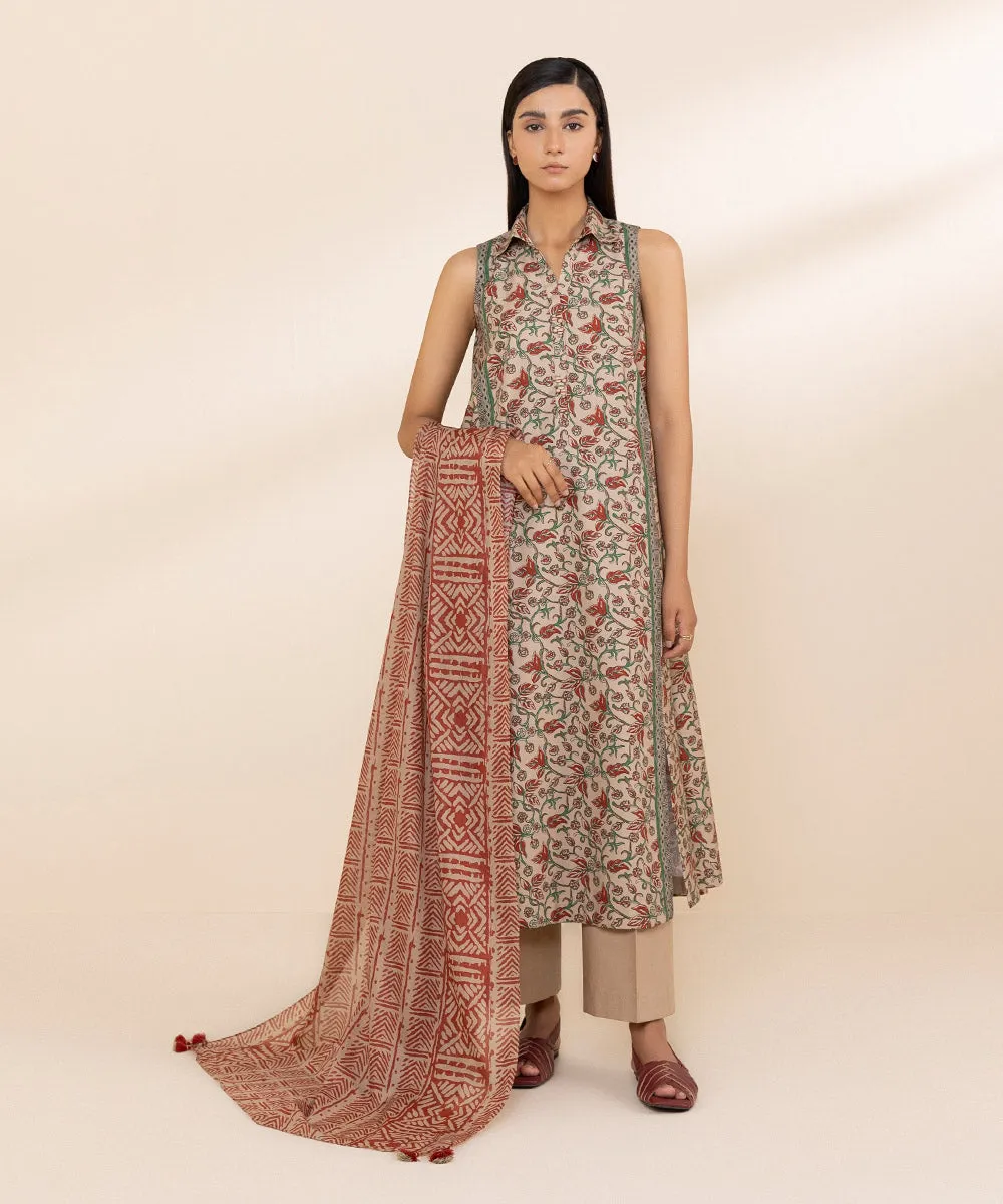 3 Piece - Printed Lawn Suit