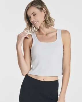 5 Pack: Women's Soft Knit Ribbed Cropped Tank Top