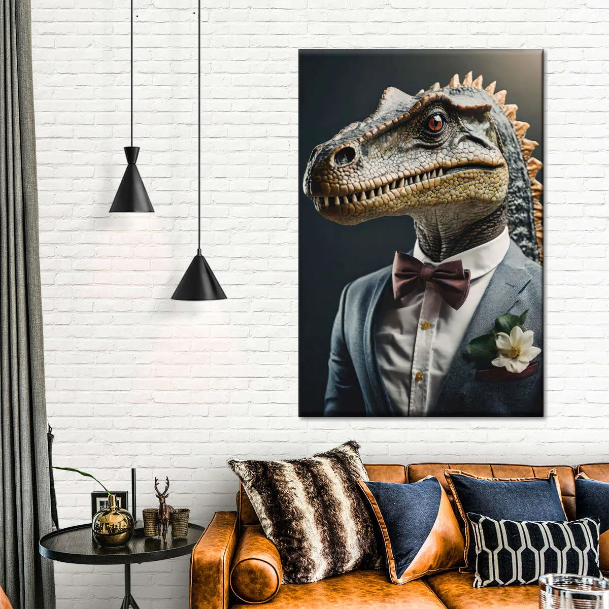 A Dinosaur Portrait Wall Art