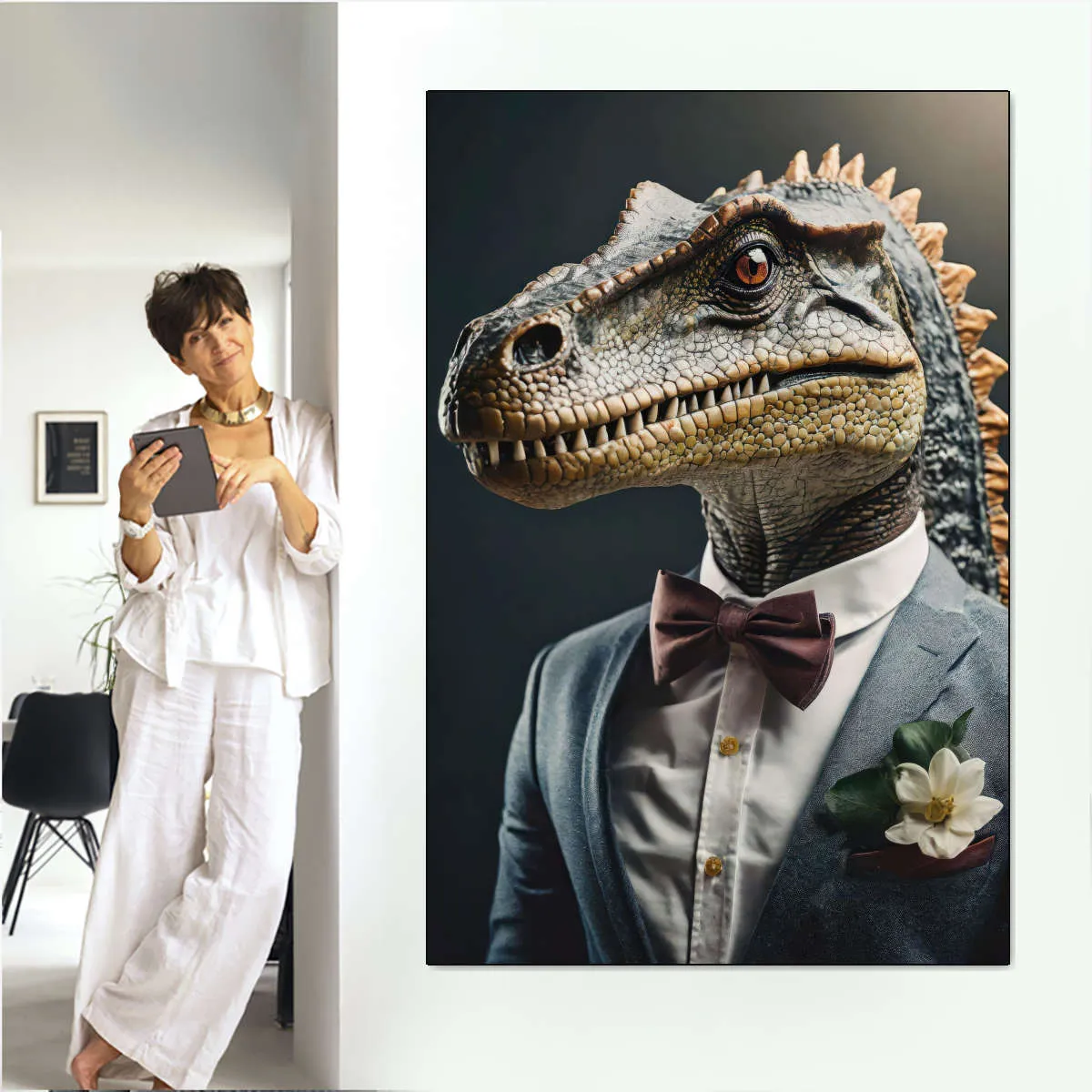 A Dinosaur Portrait Wall Art