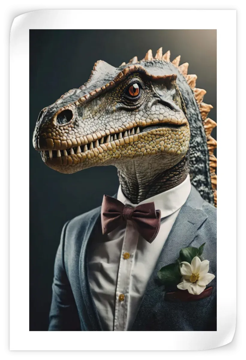 A Dinosaur Portrait Wall Art