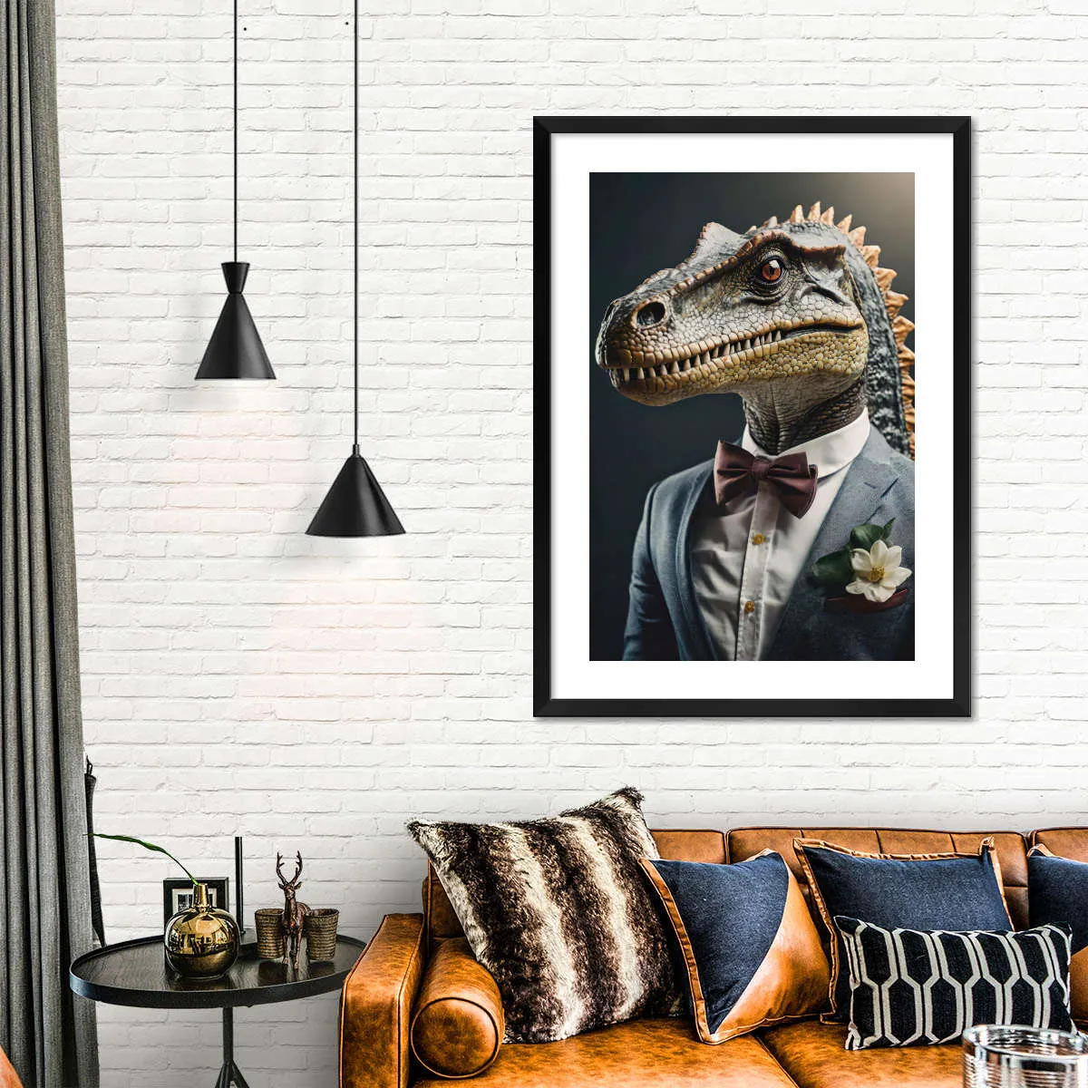 A Dinosaur Portrait Wall Art