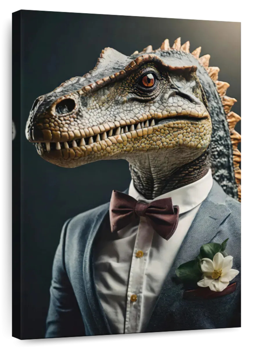 A Dinosaur Portrait Wall Art