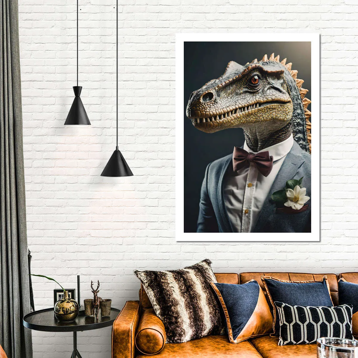A Dinosaur Portrait Wall Art