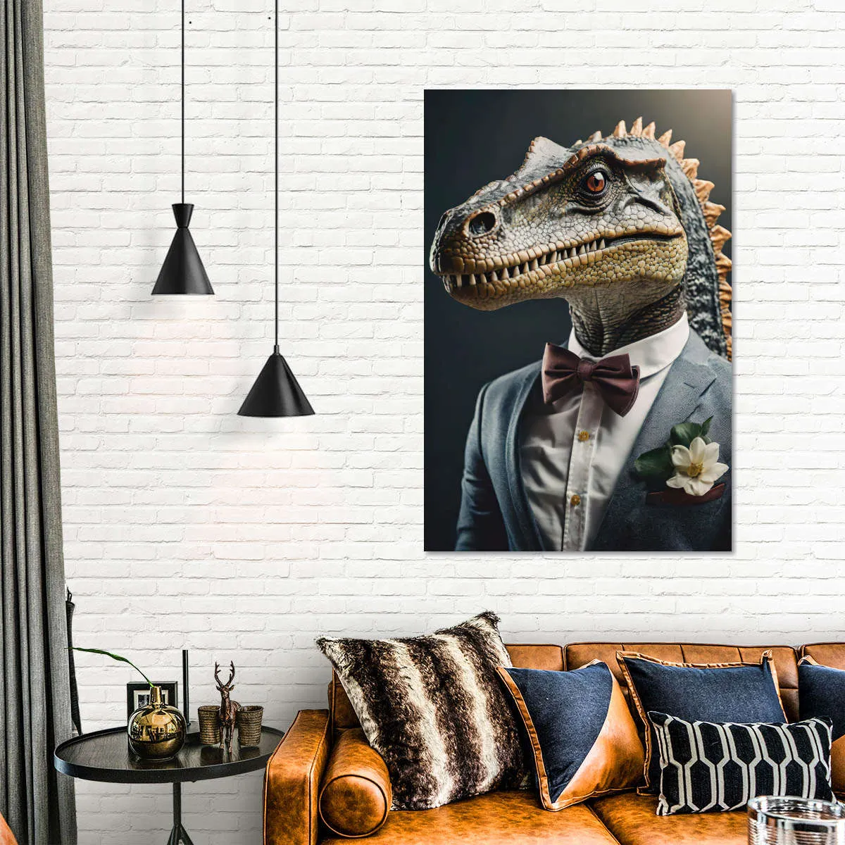A Dinosaur Portrait Wall Art