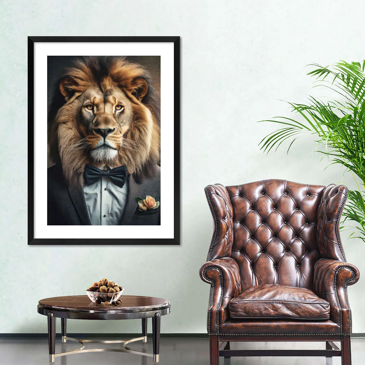 A Gentleman Lion Portrait Wall Art