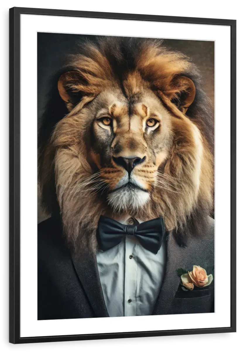 A Gentleman Lion Portrait Wall Art