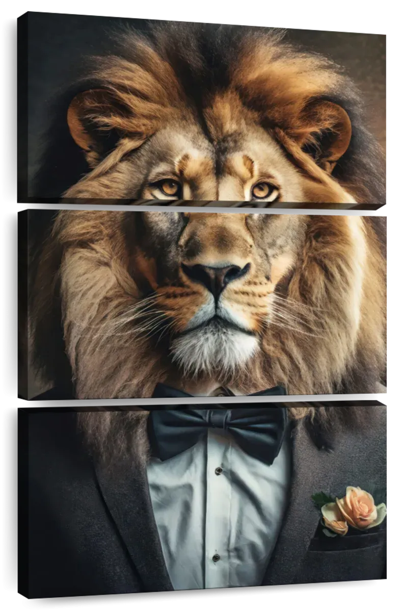 A Gentleman Lion Portrait Wall Art