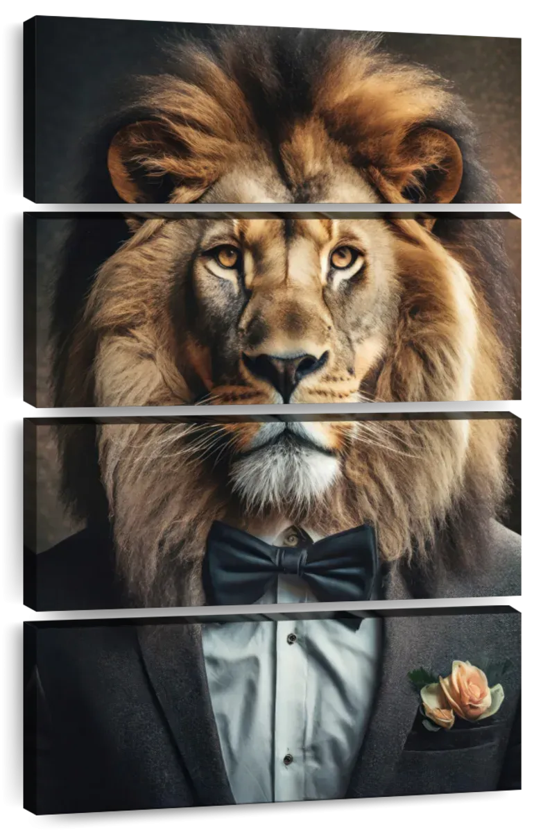 A Gentleman Lion Portrait Wall Art