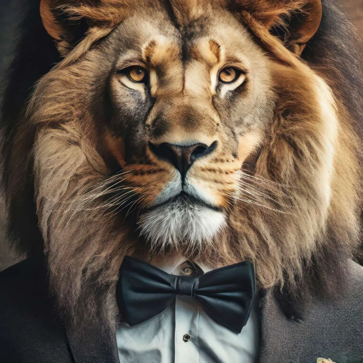 A Gentleman Lion Portrait Wall Art