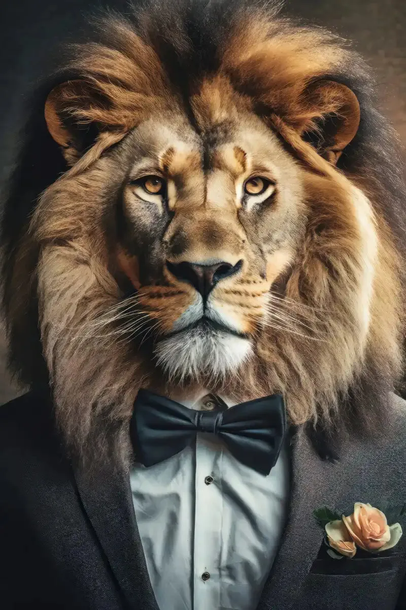A Gentleman Lion Portrait Wall Art