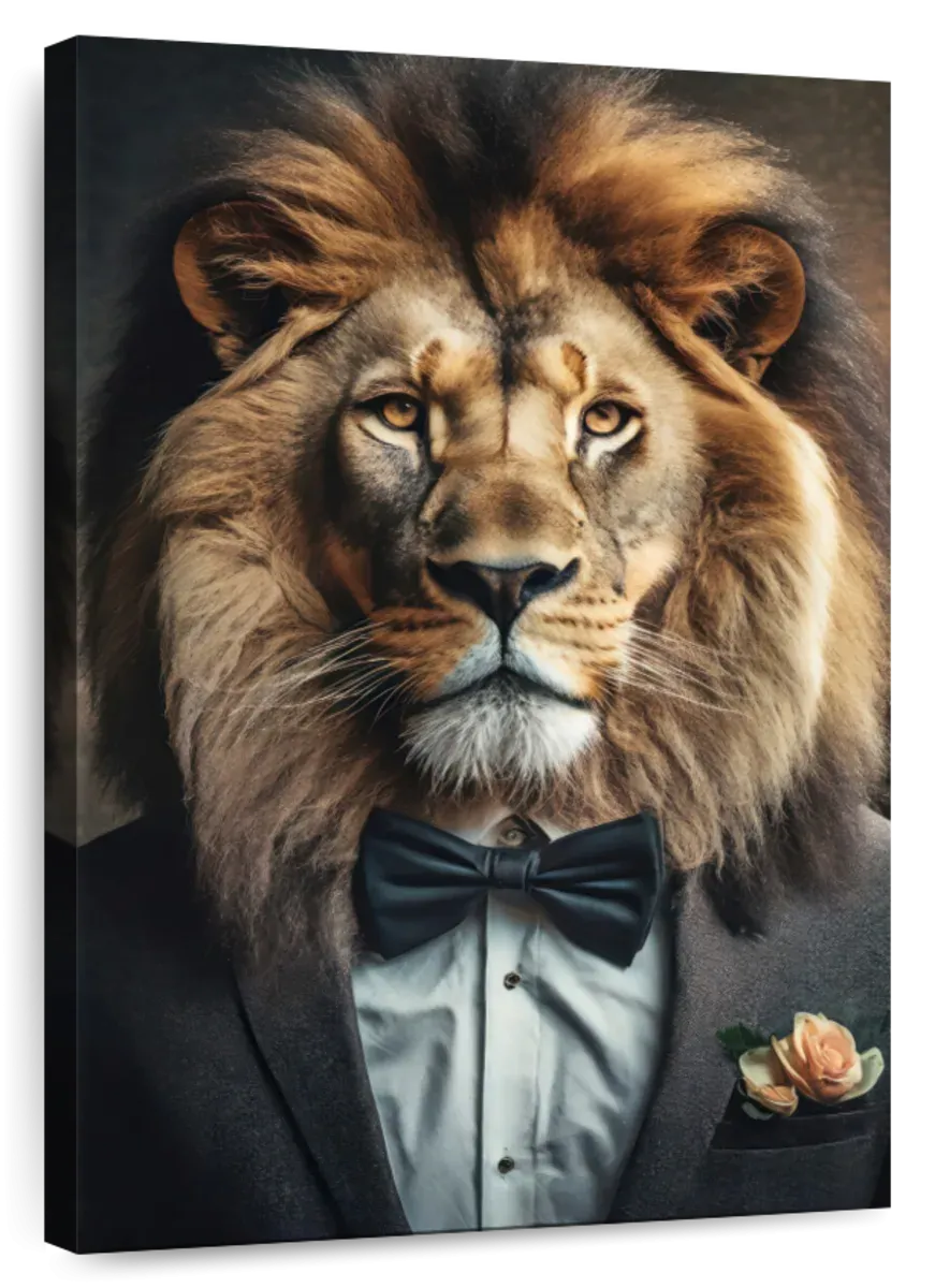 A Gentleman Lion Portrait Wall Art