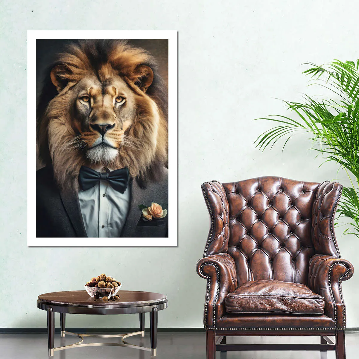 A Gentleman Lion Portrait Wall Art