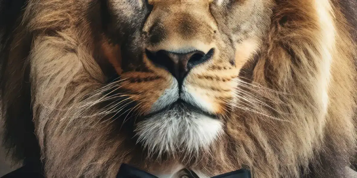 A Gentleman Lion Portrait Wall Art