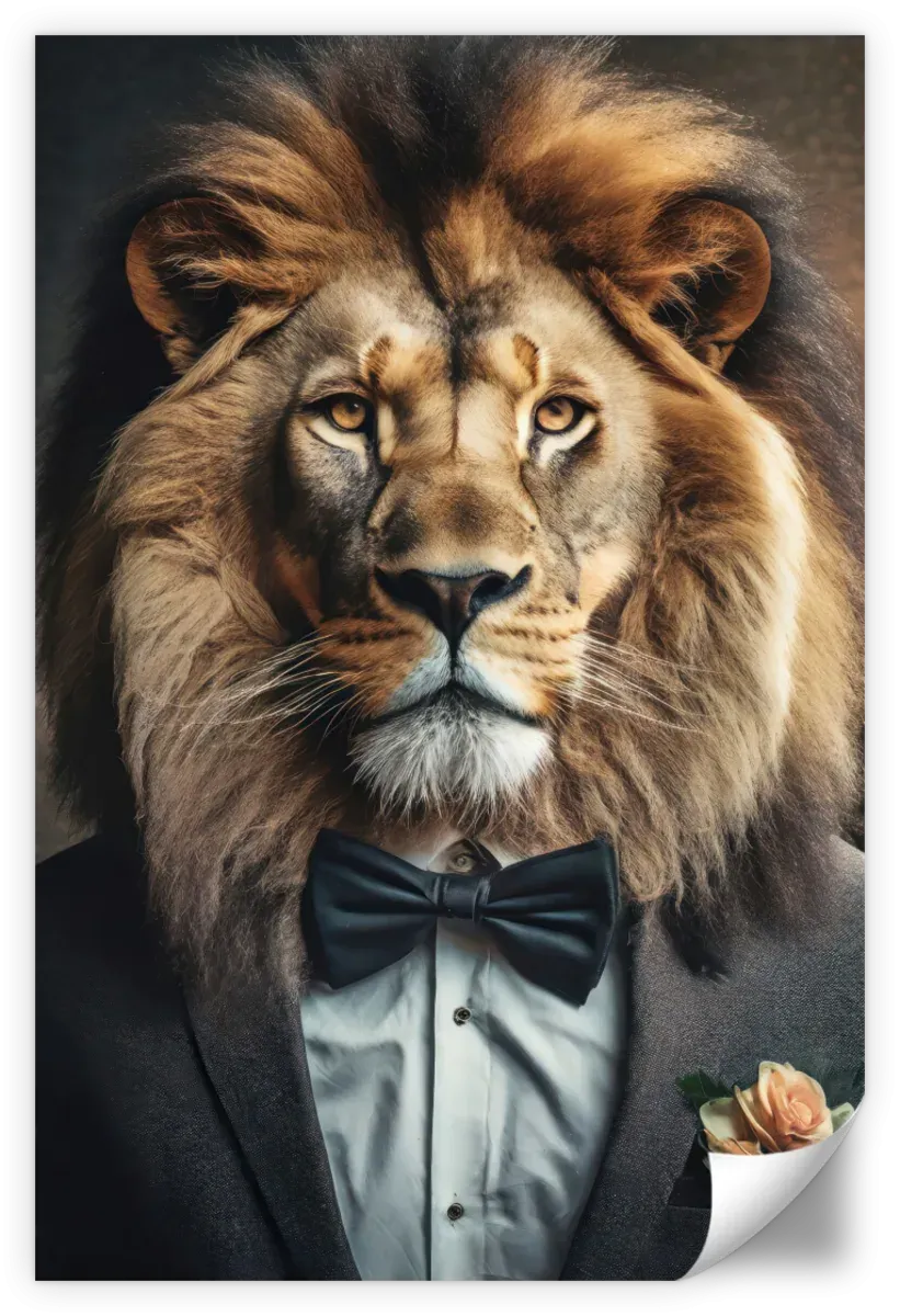 A Gentleman Lion Portrait Wall Art