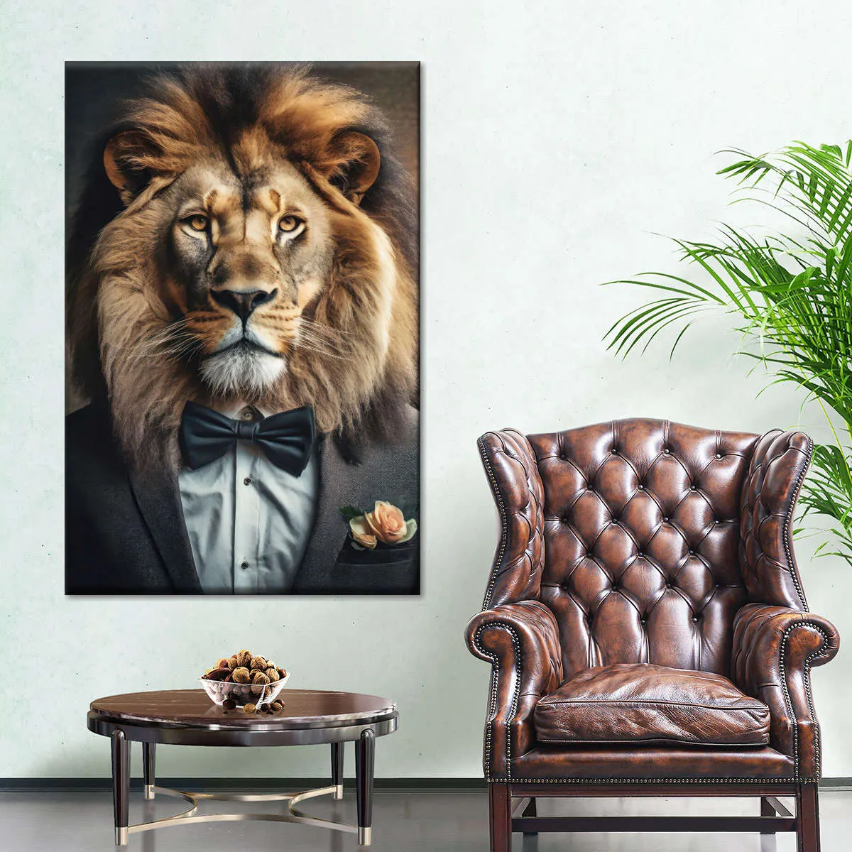 A Gentleman Lion Portrait Wall Art