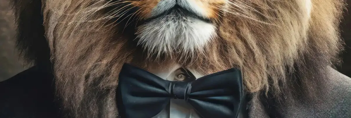 A Gentleman Lion Portrait Wall Art