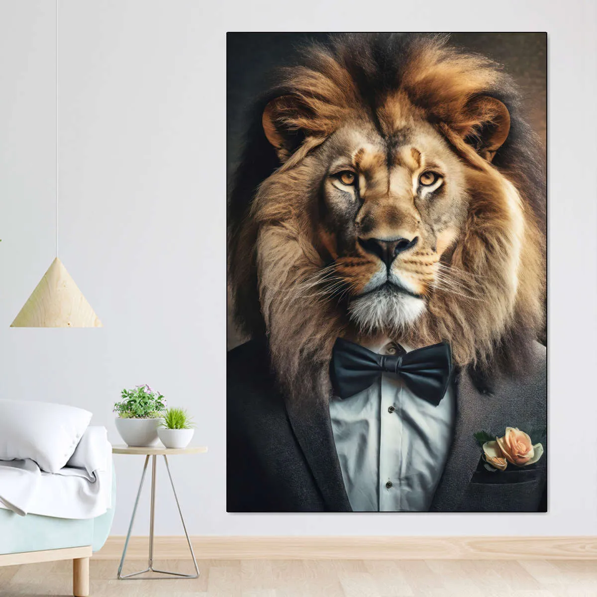 A Gentleman Lion Portrait Wall Art