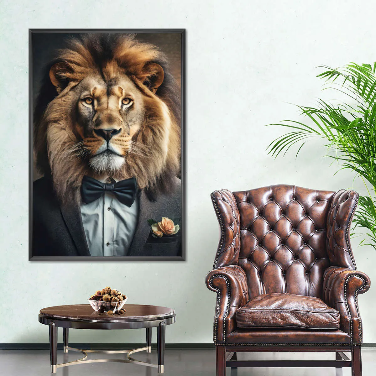 A Gentleman Lion Portrait Wall Art
