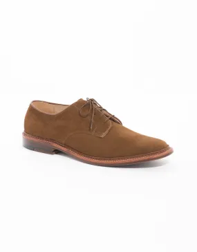 ALDEN SNUFF SUEDE PLAIN TOE BLUCHER - TAN