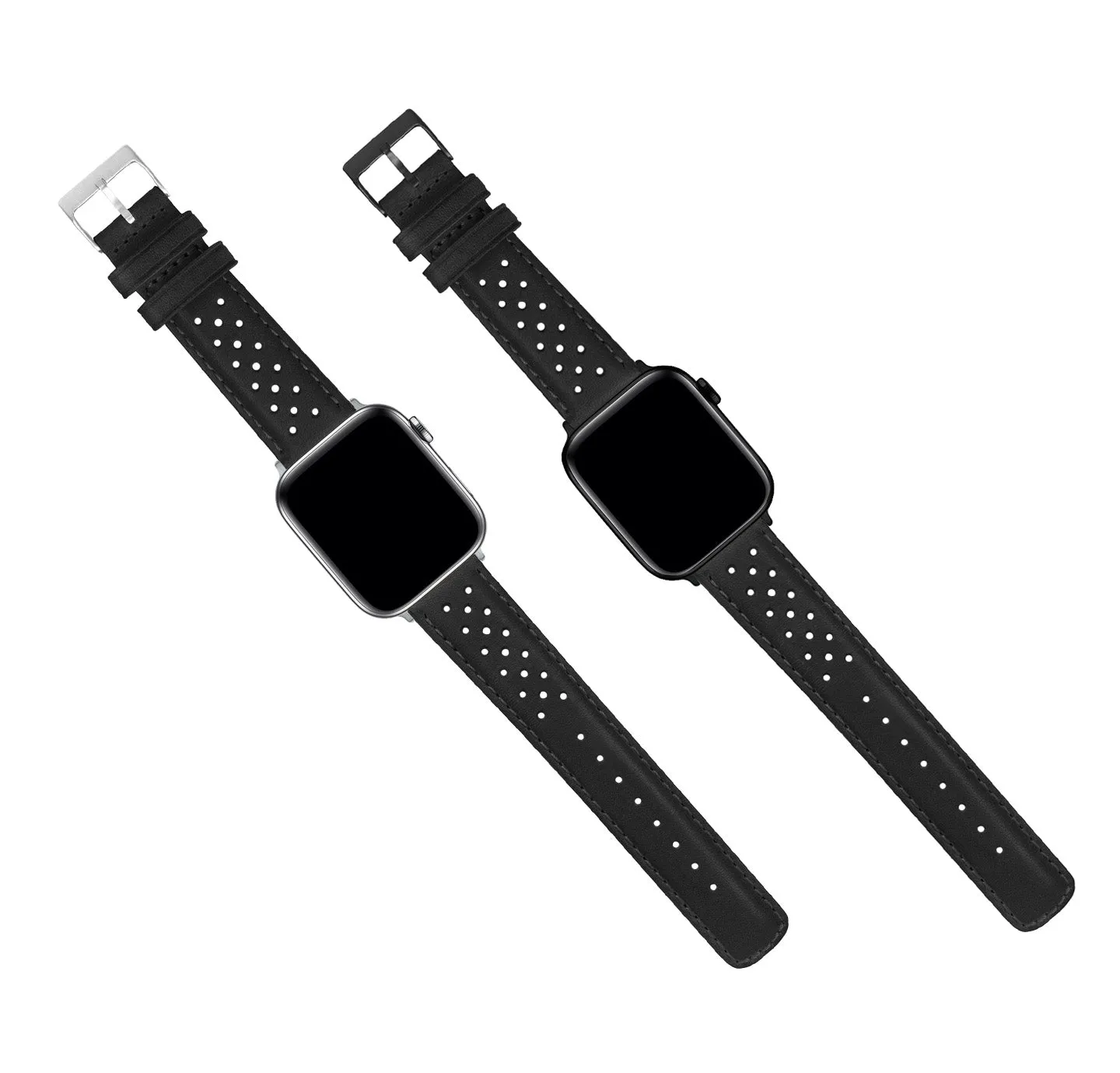 Apple Watch Black Racing Horween Leather Watch Band