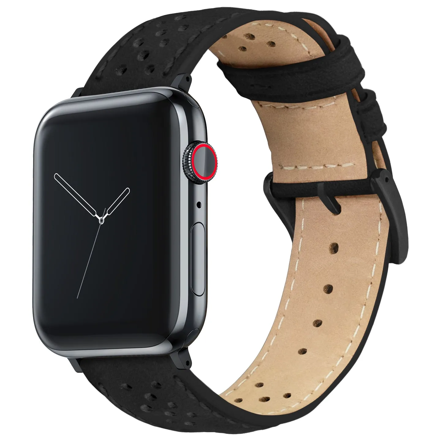 Apple Watch Black Racing Horween Leather Watch Band