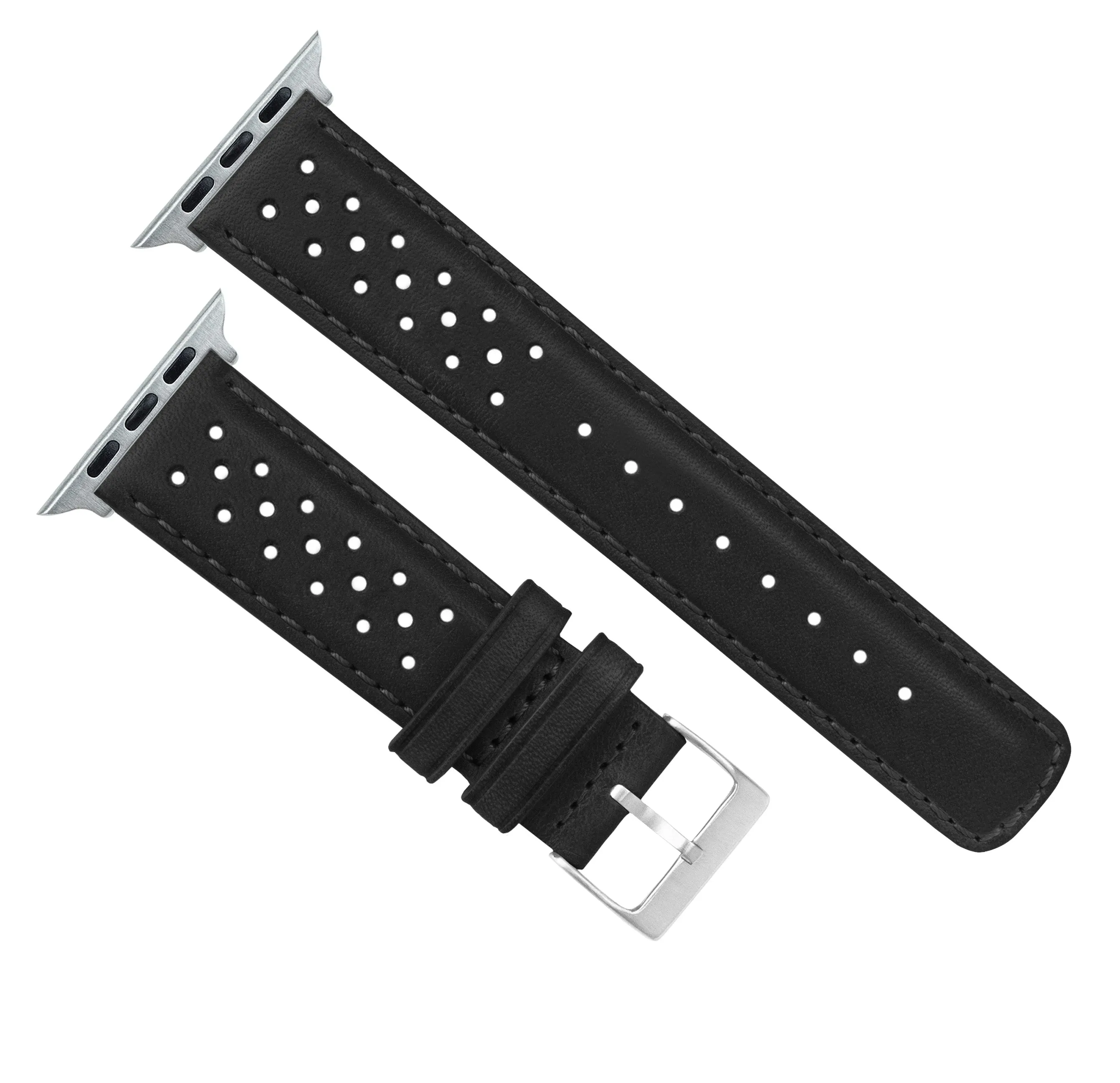 Apple Watch Black Racing Horween Leather Watch Band