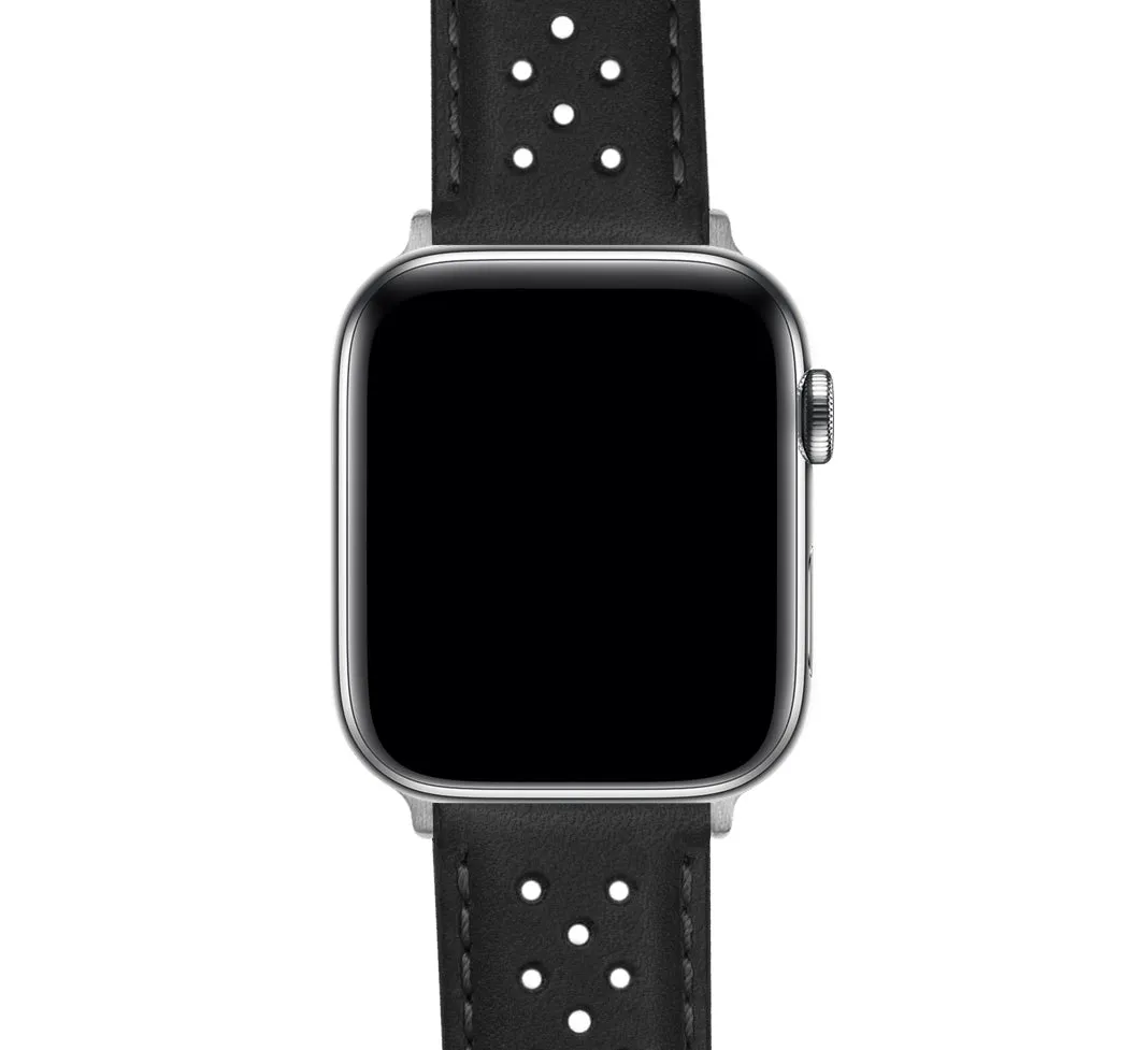 Apple Watch Black Racing Horween Leather Watch Band