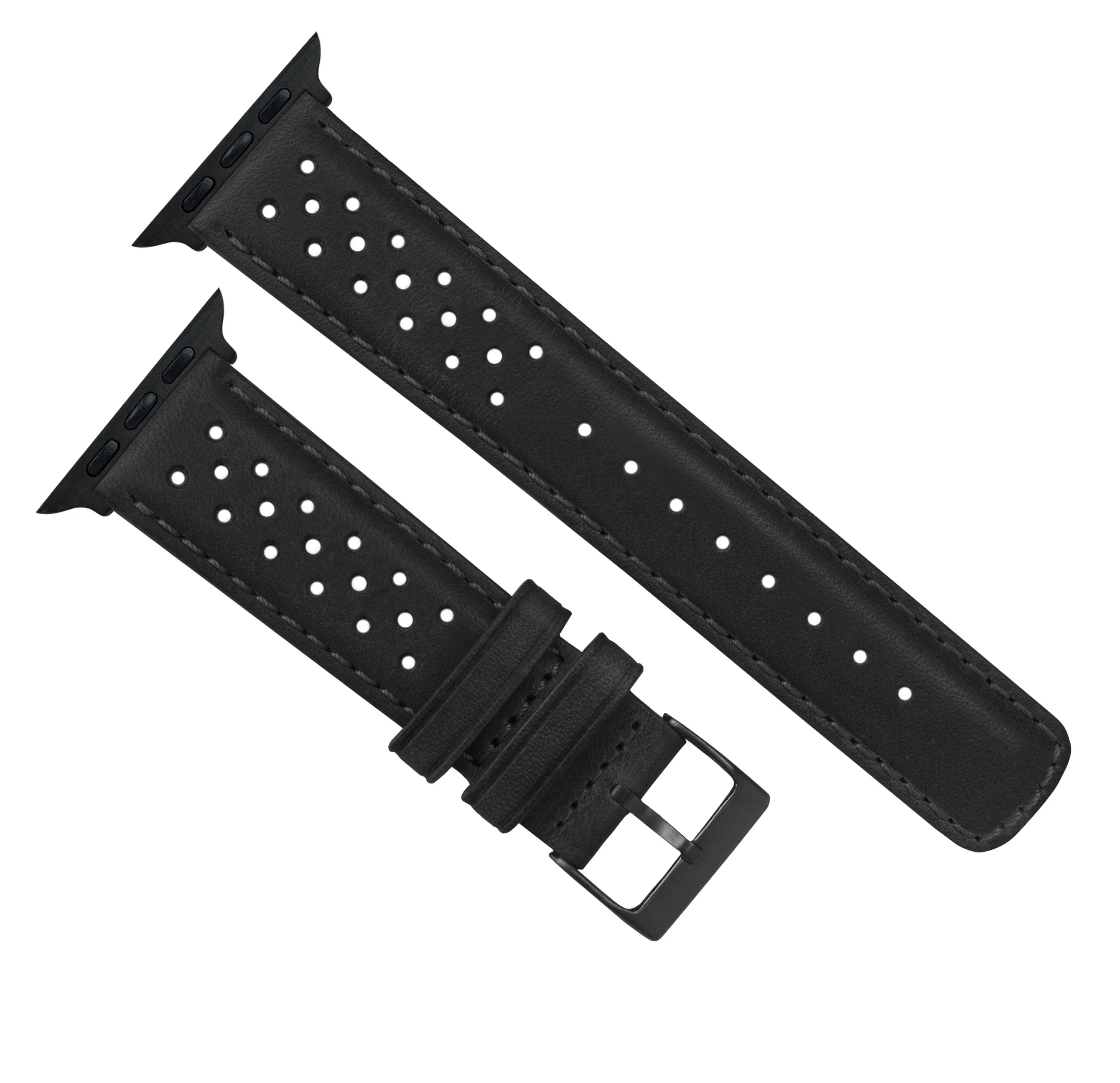 Apple Watch Black Racing Horween Leather Watch Band