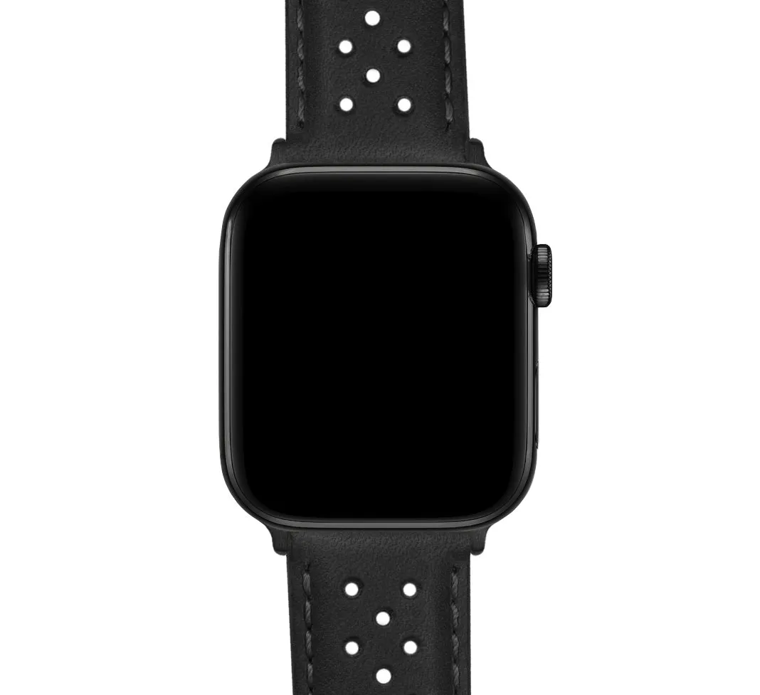 Apple Watch Black Racing Horween Leather Watch Band