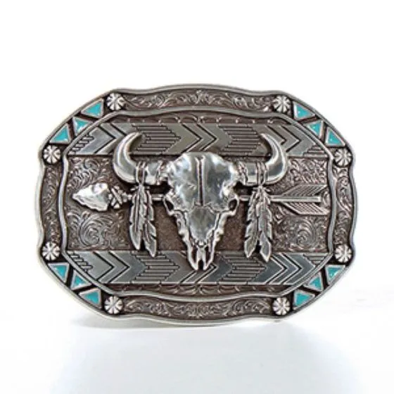Arrow Skull Belt Buckle