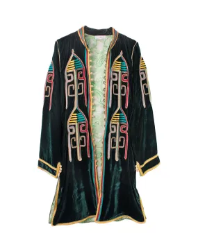 Asliah Velvet Jacket Green
