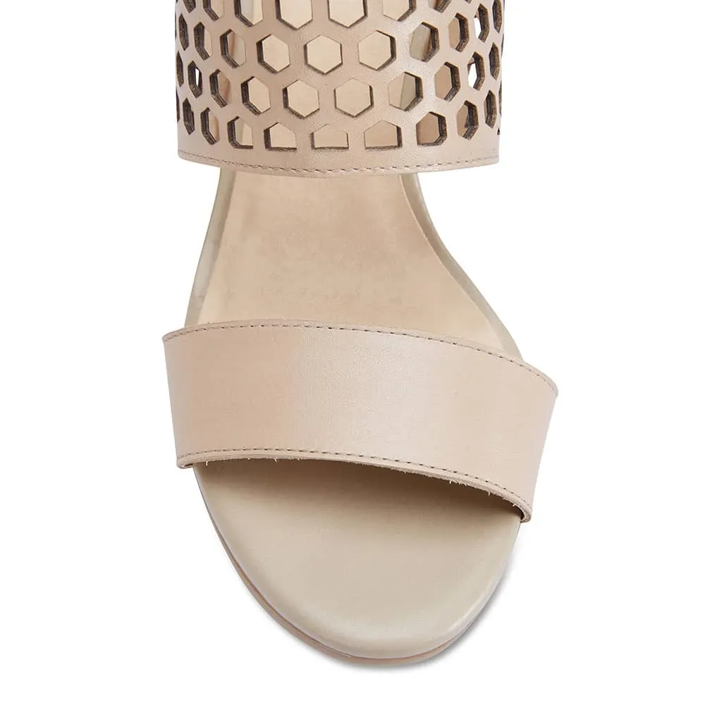 Benson Heel in Nude Leather