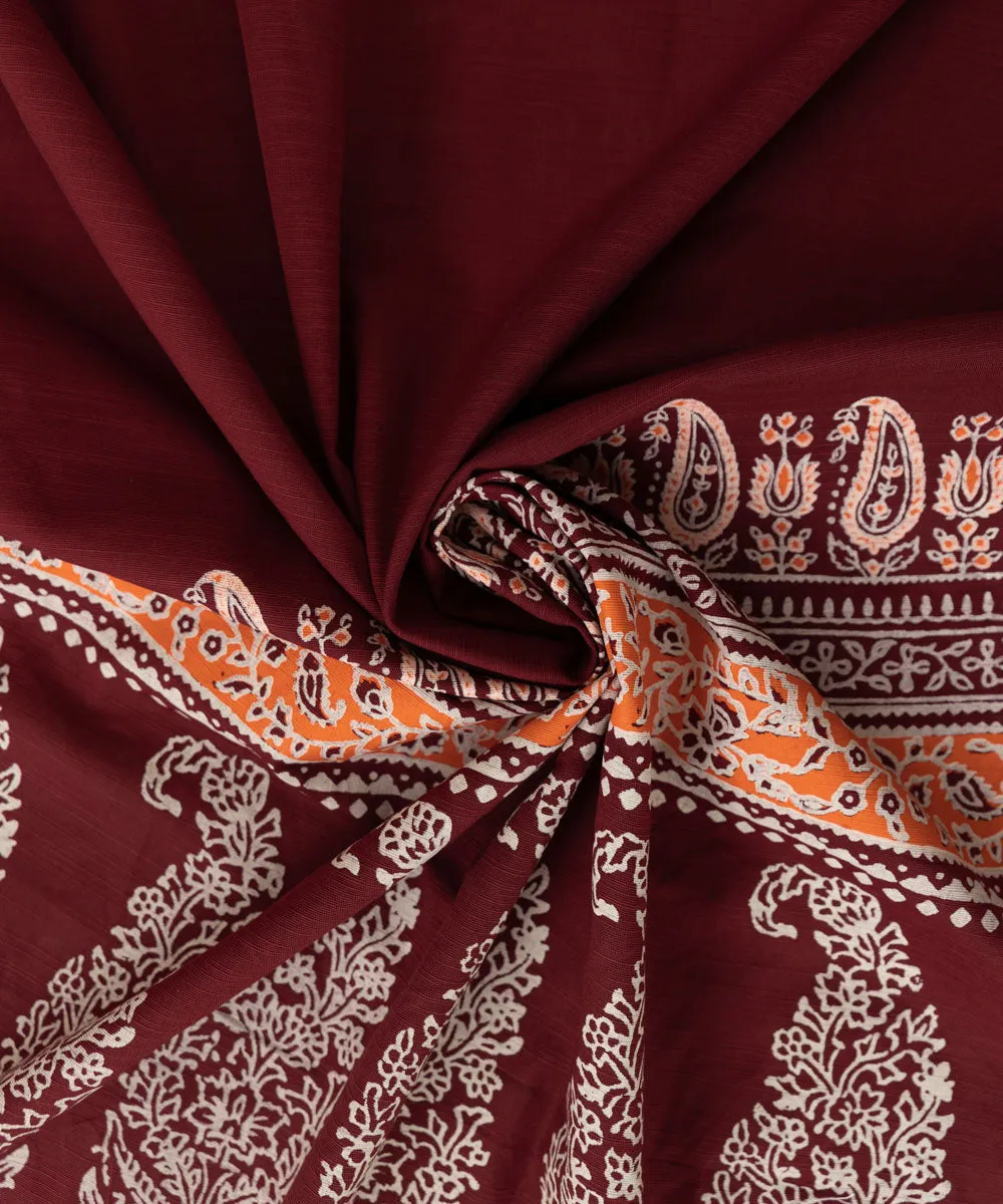 Block Printed Khaddar Dupatta