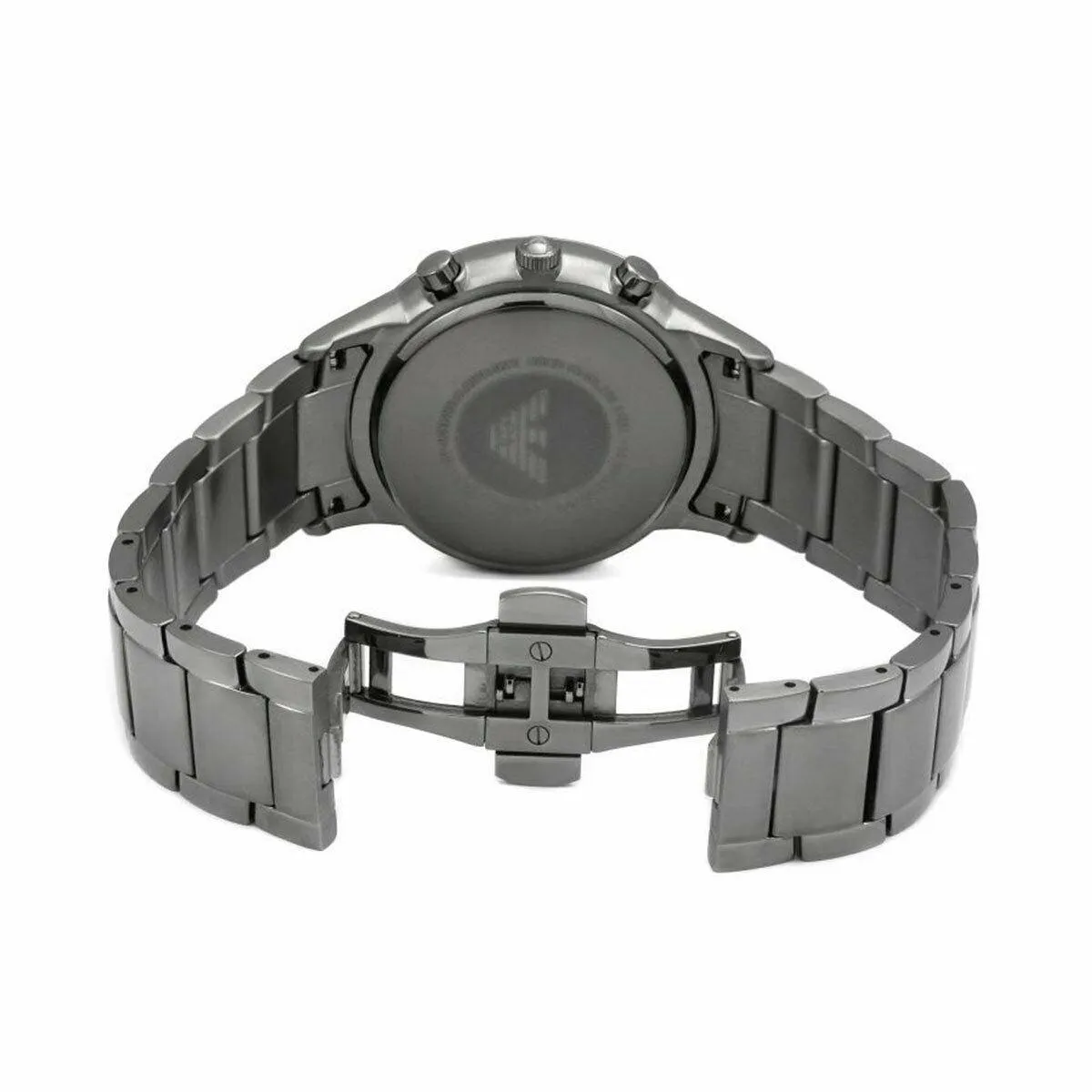 Emporio Armani AR11215 Chronograph Blue Dial Gunmetal Strap Men's Watch