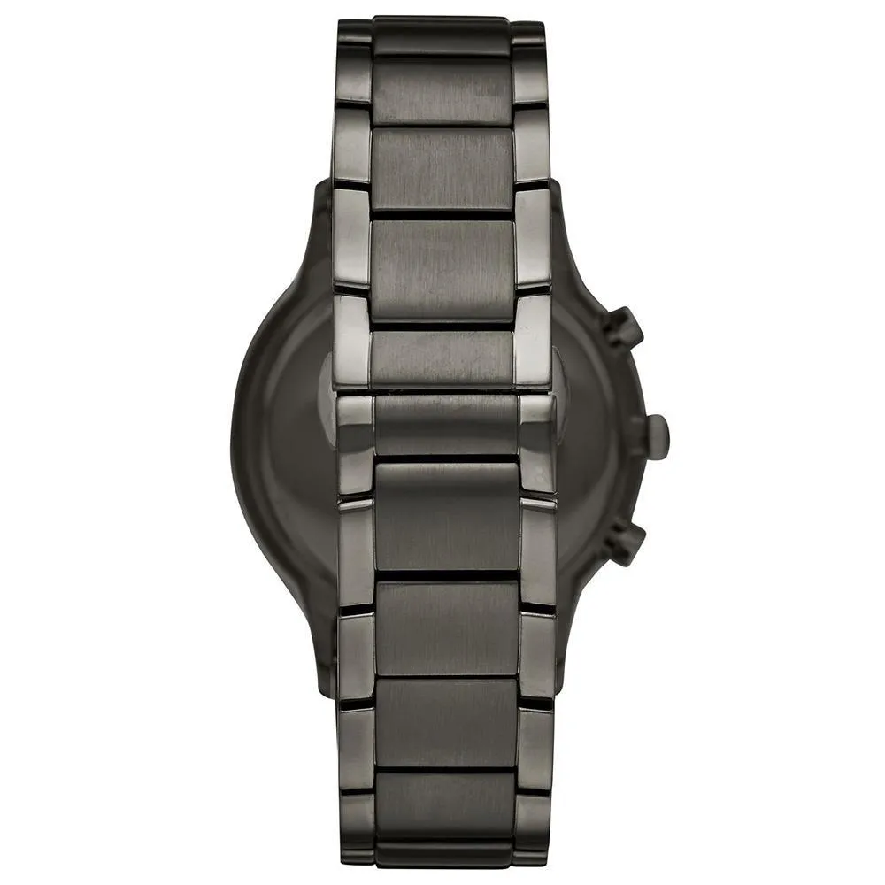 Emporio Armani AR11215 Chronograph Blue Dial Gunmetal Strap Men's Watch