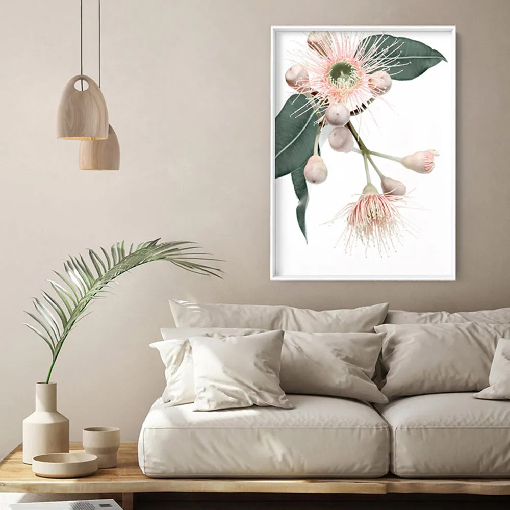 Flowering Eucalyptus in Blush II - Art Print