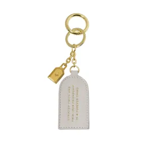 'Friendship' Keepsake Charm Keyring | Pale Grey