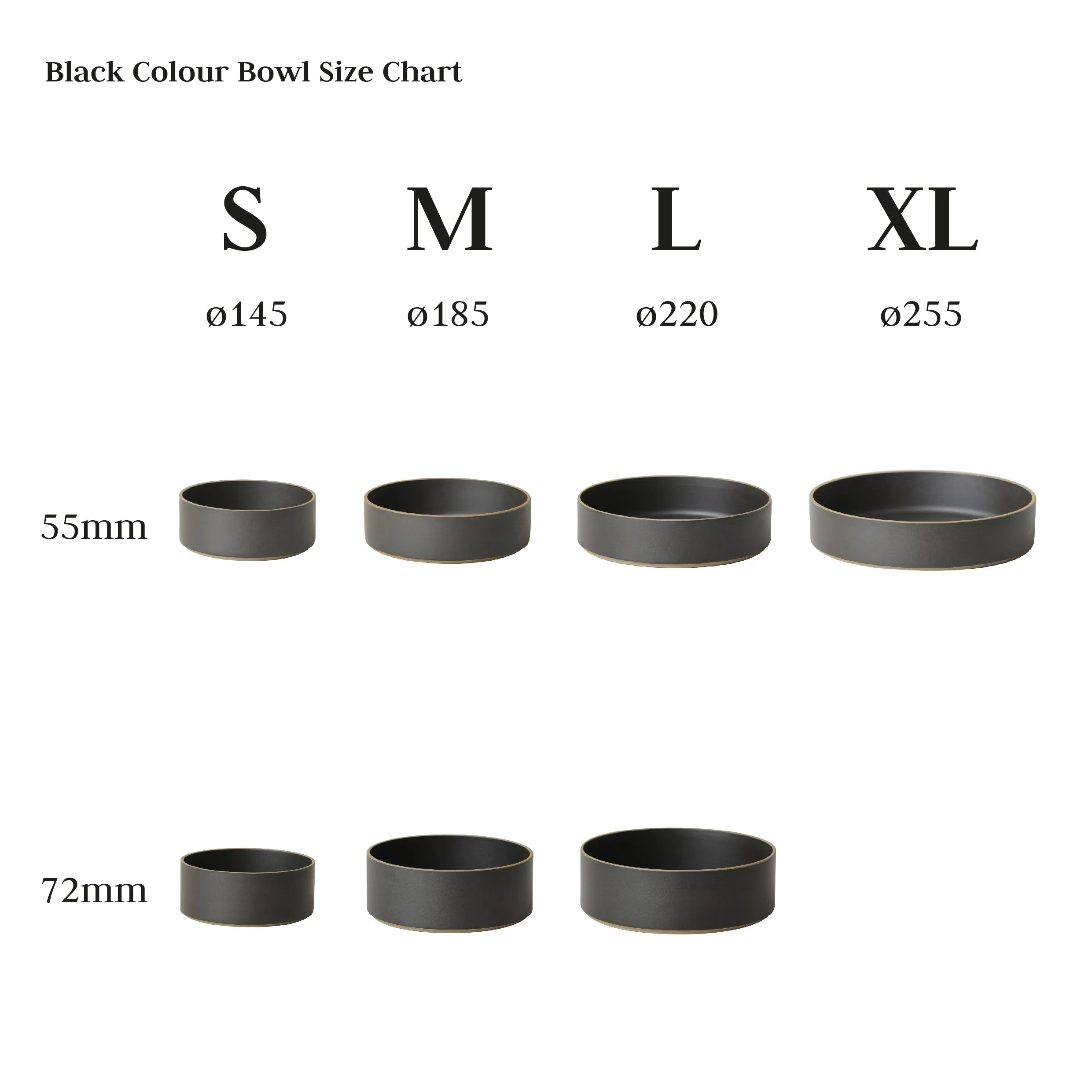 Hasami Porcelain Black Colour Bowl