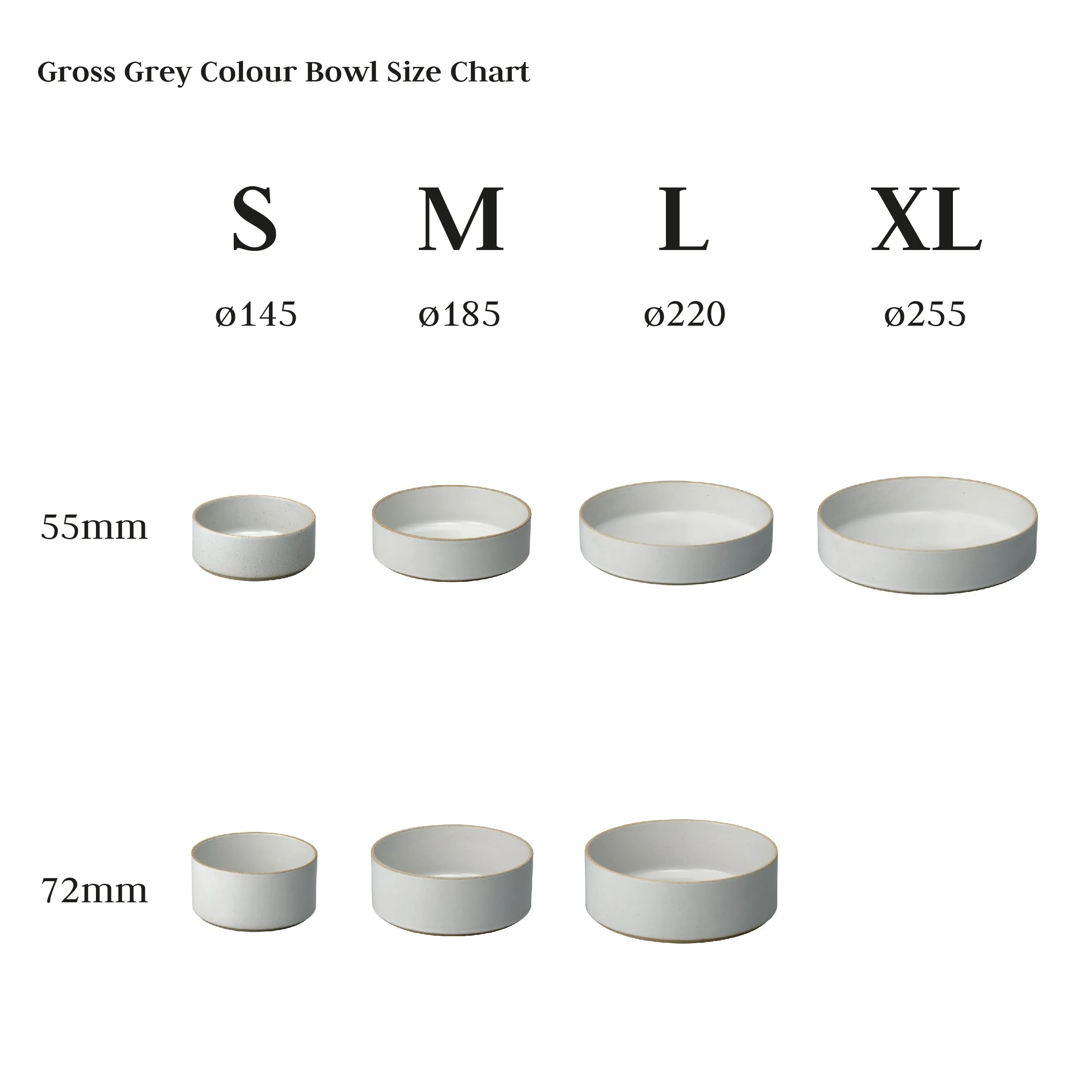 Hasami Porcelain Gloss Grey Colour Bowl