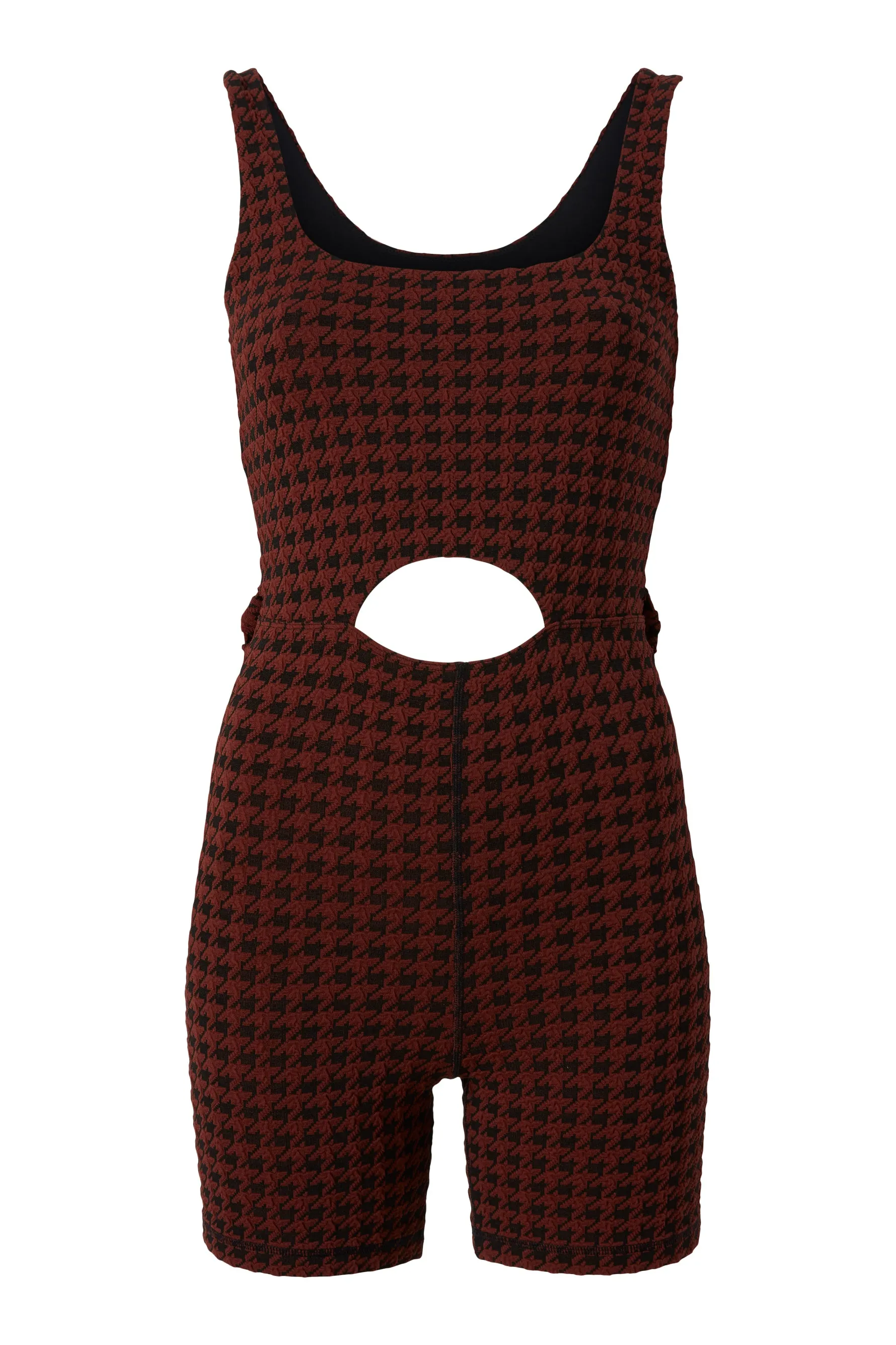 Houndstooth Kelia Onesie - Chocolate