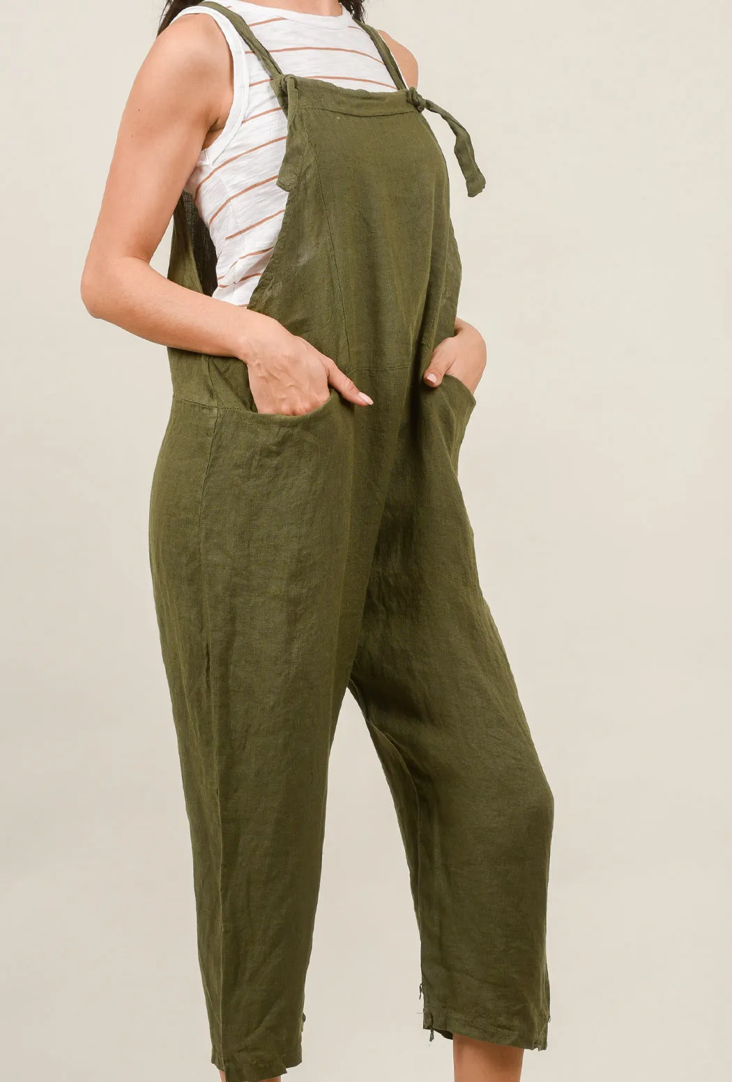 Knot Strap Jumpsuit, Olive