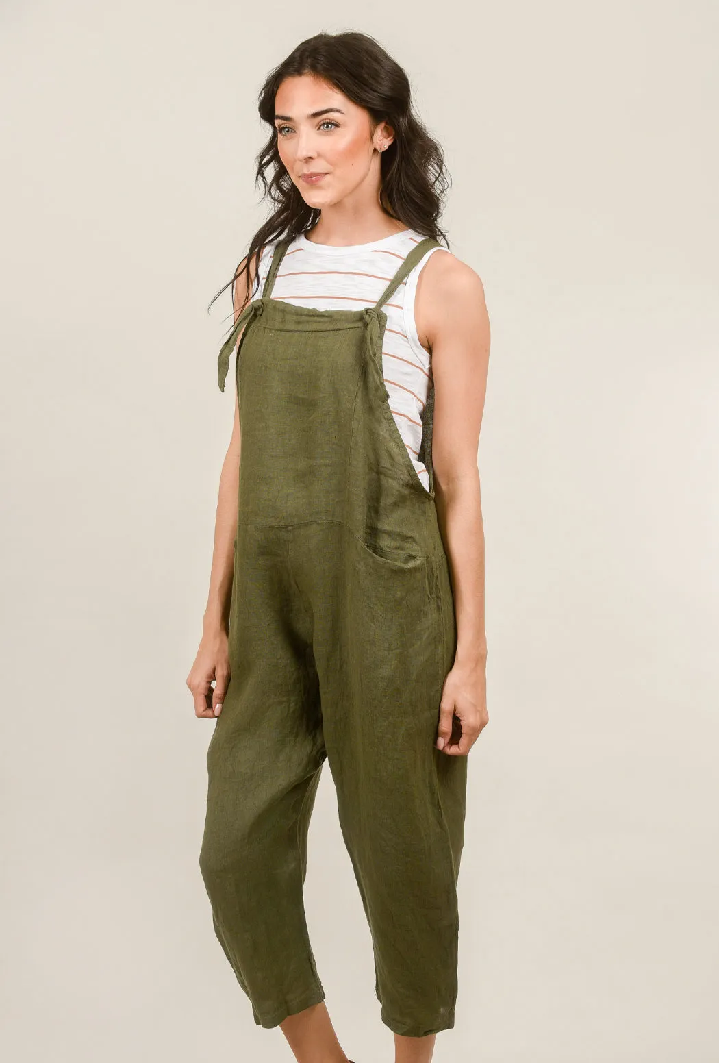 Knot Strap Jumpsuit, Olive