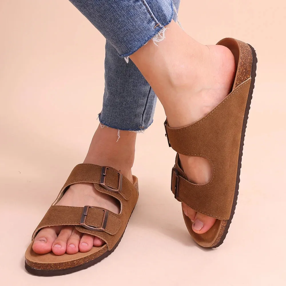 Litfun Classic Cork Clogs For Women Men Cork Footbed Mules For Men Comfort Beach Slippers Slip-on Potato Shoes Evening Sandals