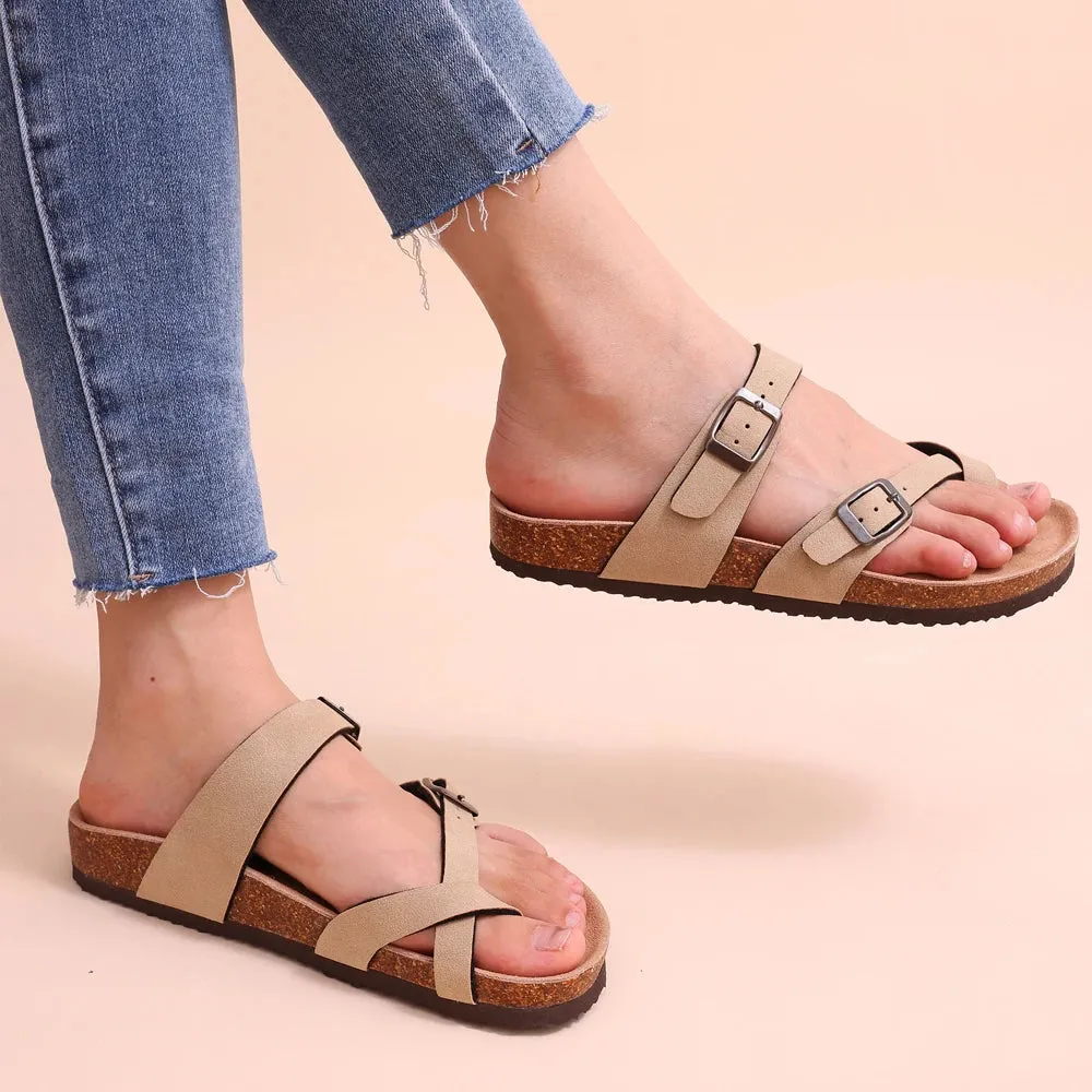 Litfun Classic Cork Clogs For Women Men Cork Footbed Mules For Men Comfort Beach Slippers Slip-on Potato Shoes Evening Sandals
