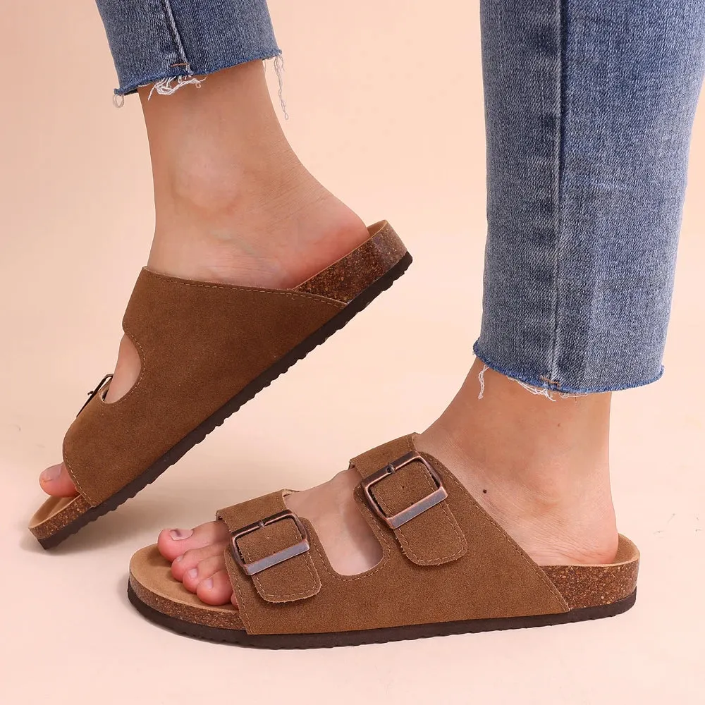 Litfun Classic Cork Clogs For Women Men Cork Footbed Mules For Men Comfort Beach Slippers Slip-on Potato Shoes Evening Sandals