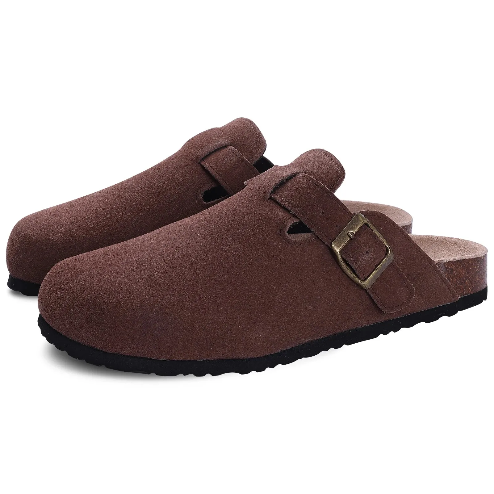 Litfun Classic Cork Clogs For Women Men Cork Footbed Mules For Men Comfort Beach Slippers Slip-on Potato Shoes Evening Sandals