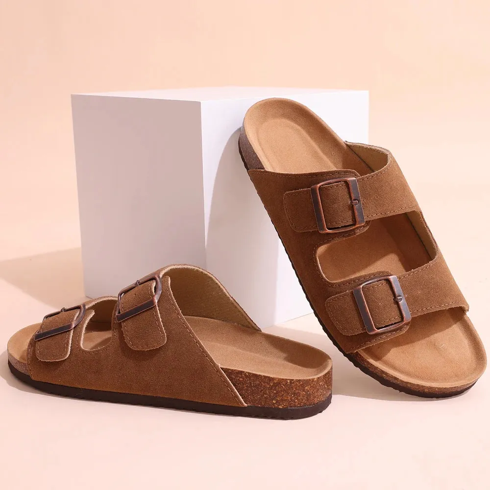 Litfun Classic Cork Clogs For Women Men Cork Footbed Mules For Men Comfort Beach Slippers Slip-on Potato Shoes Evening Sandals